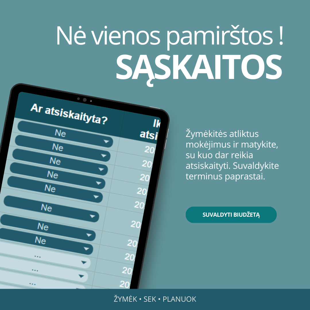 Vestuvių biudžeto planuoklis (Excel) | Lengvam ir aiškiam vestuvių finansų planavimui