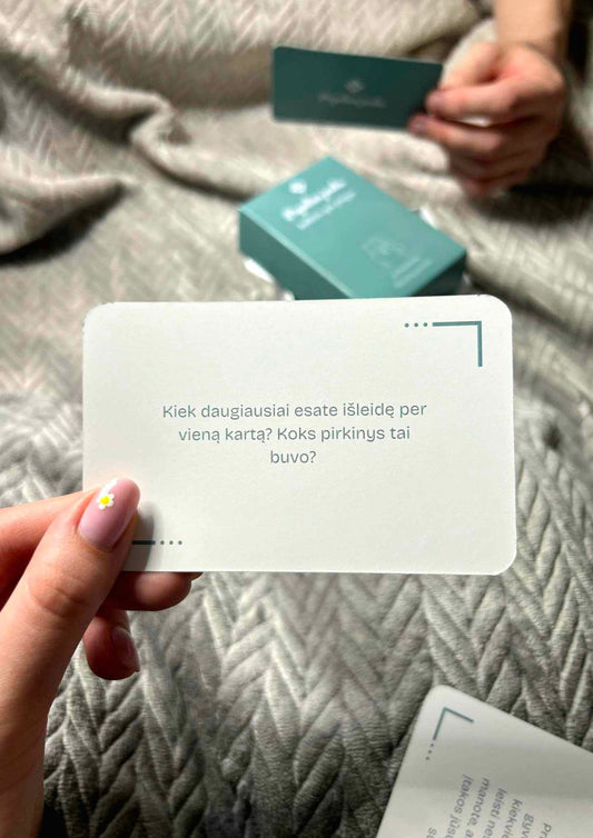 Pagaliau jauku kalbėtis apie pinigus - pokalbių kortelės